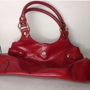 NY and C‎ Red leather handbag